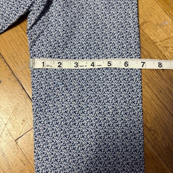 Ledbury Mens Blue Guitar Pattern Long Sleeve Button Down Shirt Size Medium - Picture 9 of 9